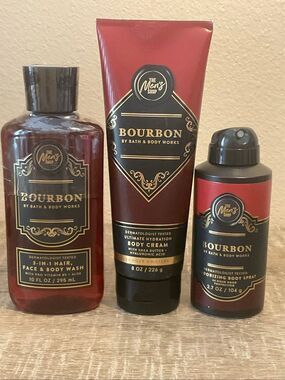Bath and Body Works Men’s BOURBON 3 Piece Set